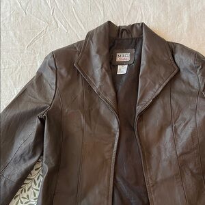 Women's Classic Brown Leather Jacket